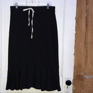 Pleione black skirt with drawstring NWT Size XL